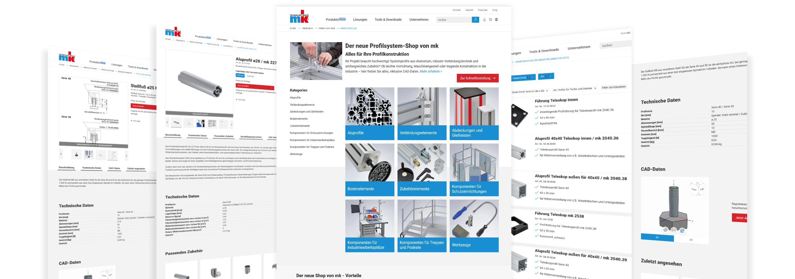 Onlineshop mk Technology Group aufgefächert